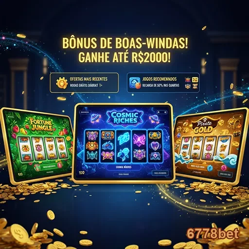 Promoção de bônus de boas-vindas da 6778bet para novos usuários.