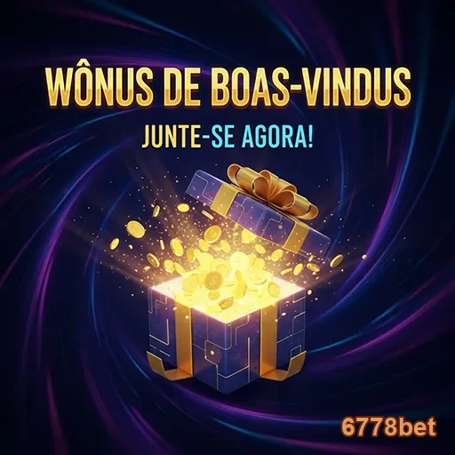 Banner do 6778bet com informações sobre o bônus de boas-vindas para novos usuários.