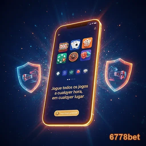 Tela de celular mostrando jogos ao vivo no 6778bet, plataforma de apostas online.